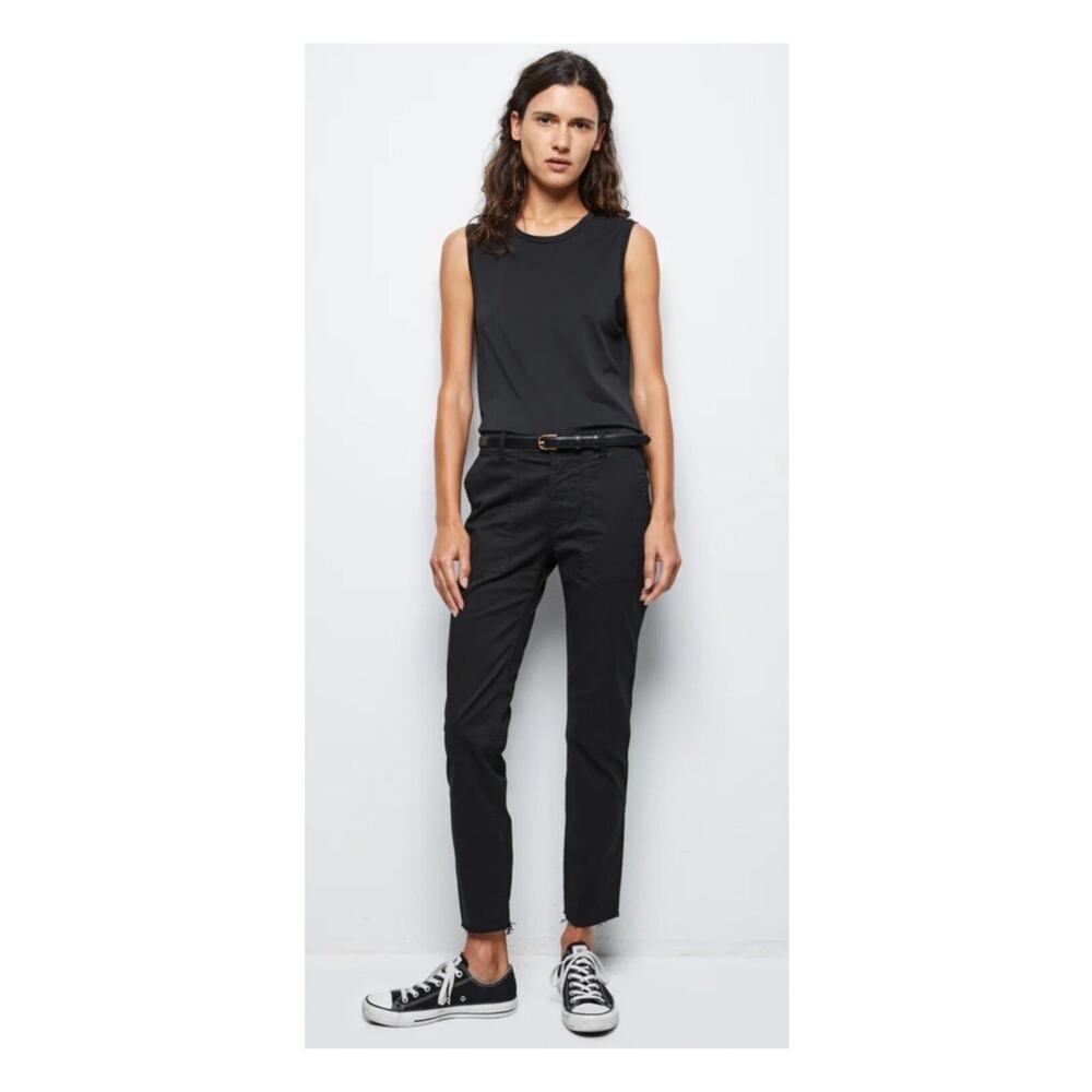 NWT Nili Lotan Jenna Slim Crop Stretch Twill Pants Size 6